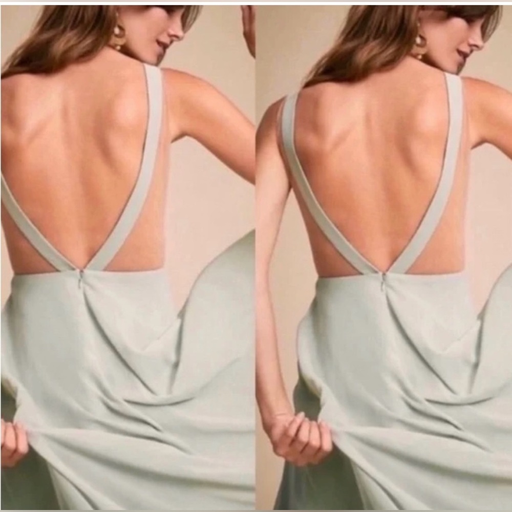 Jenny Yoo Morning Mist Luxe Chiffon Dress, Size 14 NWT